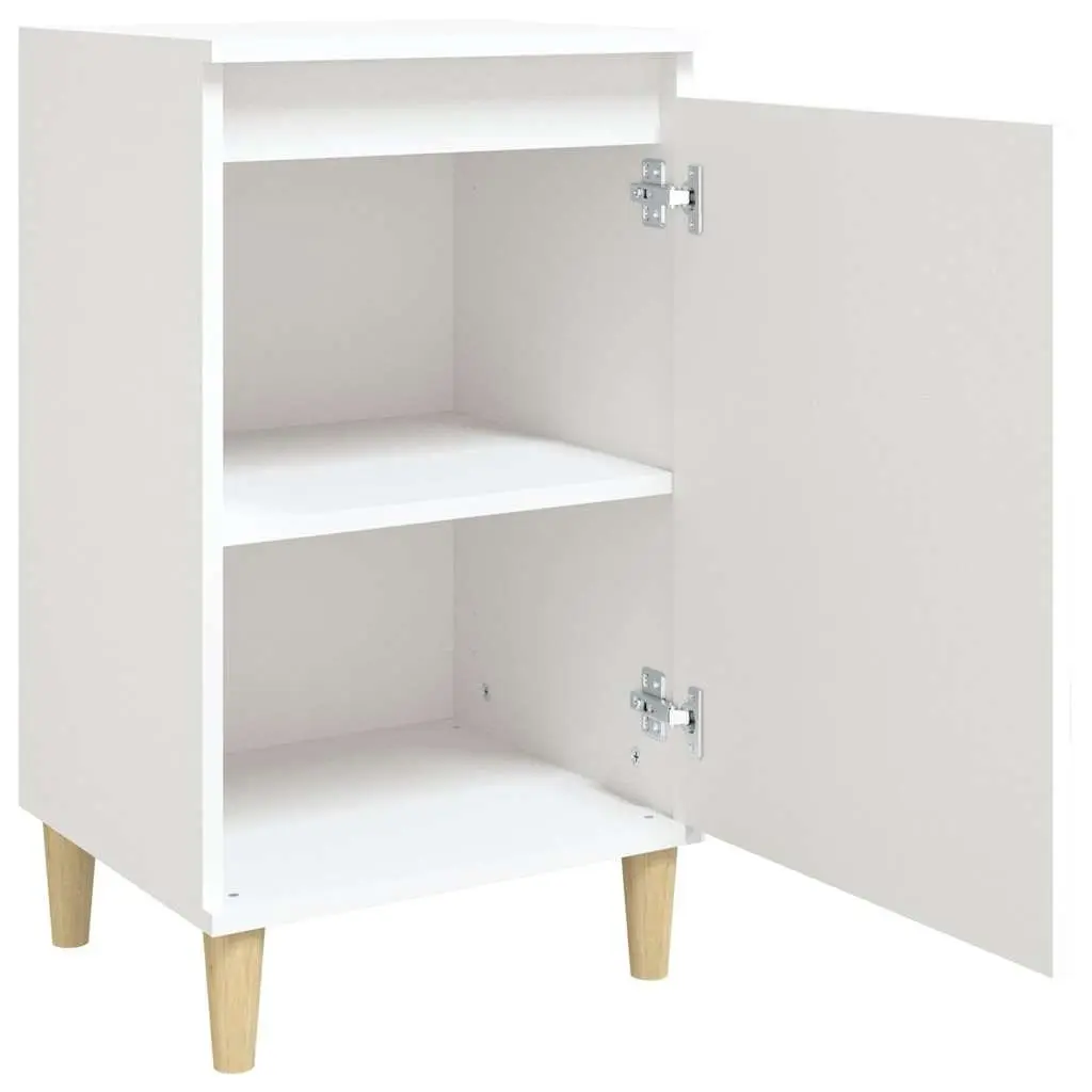 Bedside Cabinet 2 pcs White 40x35x70 cm Engineered Wood Nightstand Storage