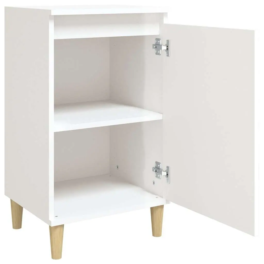White High Gloss 2-Door Bedside Cabinets
