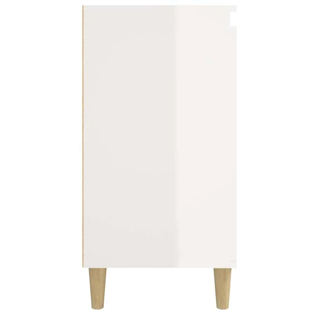 White High Gloss 2-Door Bedside Cabinets