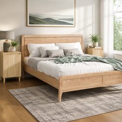 Elegant Brown Engineered Wood Bedside Cabinets - 2 pcs