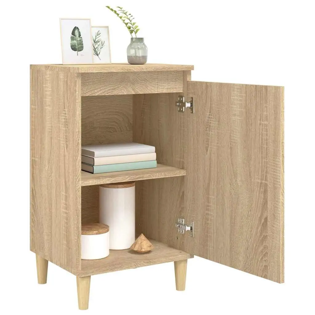 Bedside Cabinets 2 pcs Brown Engineered Wood Nightstand Storage 40x35x70 cm