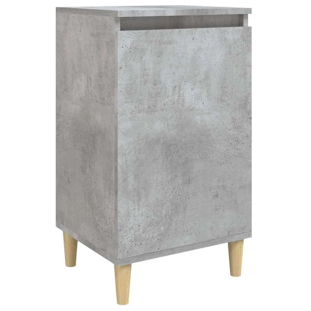 Bedside Cabinet Concrete Grey 40x35x70cm Engineered Wood Nightstand Storage Table