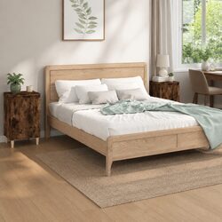 Brown Engineered Wood Bedside Cabinets 2 pcs
