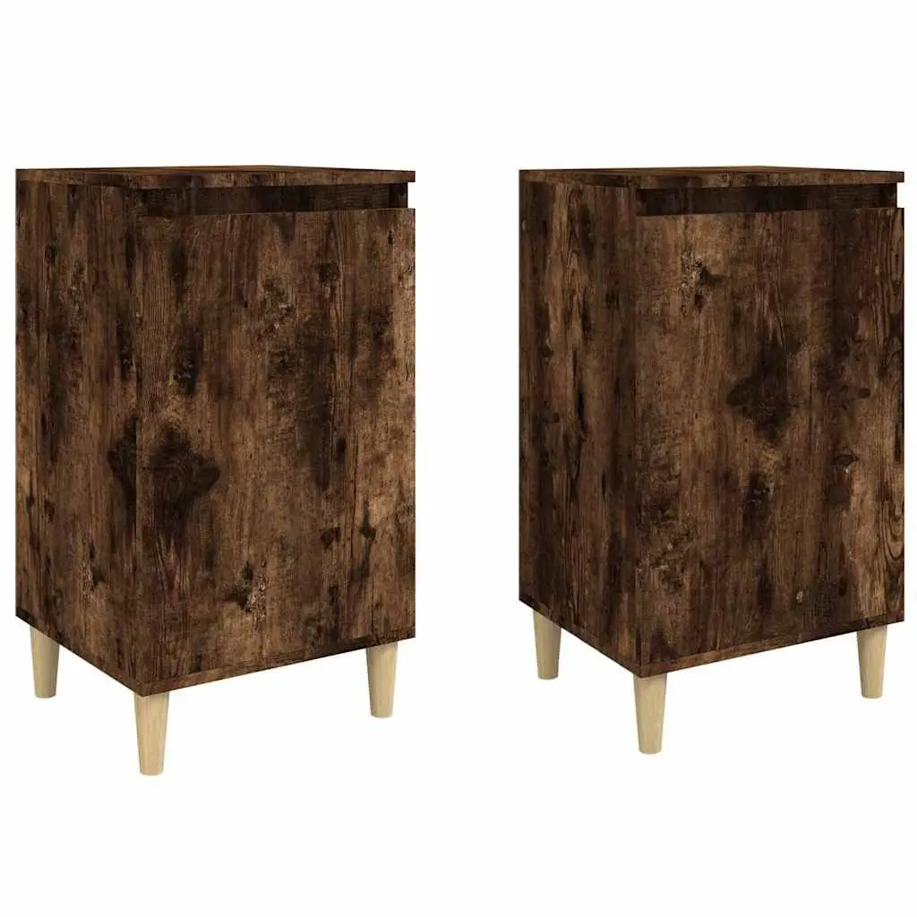 Bedside Cabinets Brown Engineered Wood 40x35x70cm 2 pcs