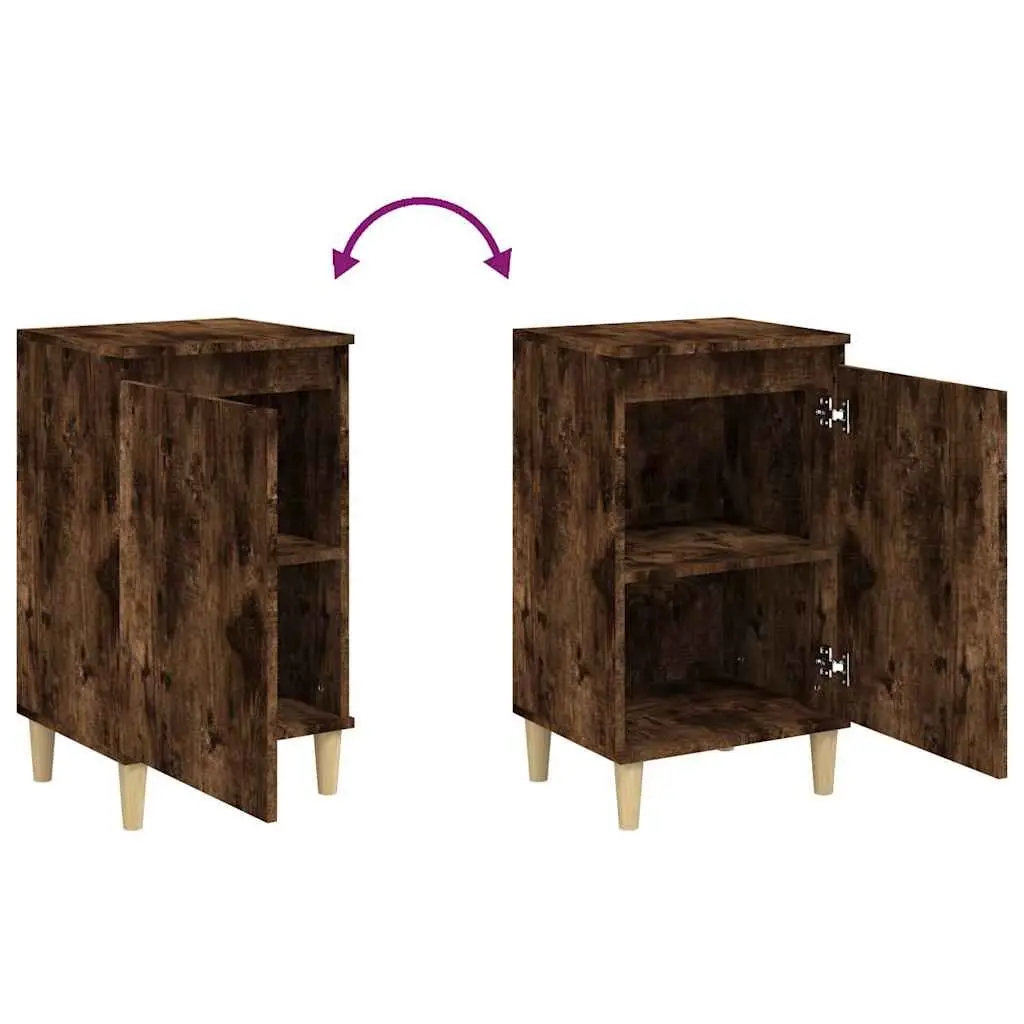 Bedside Cabinets Brown Engineered Wood 40x35x70cm 2 pcs