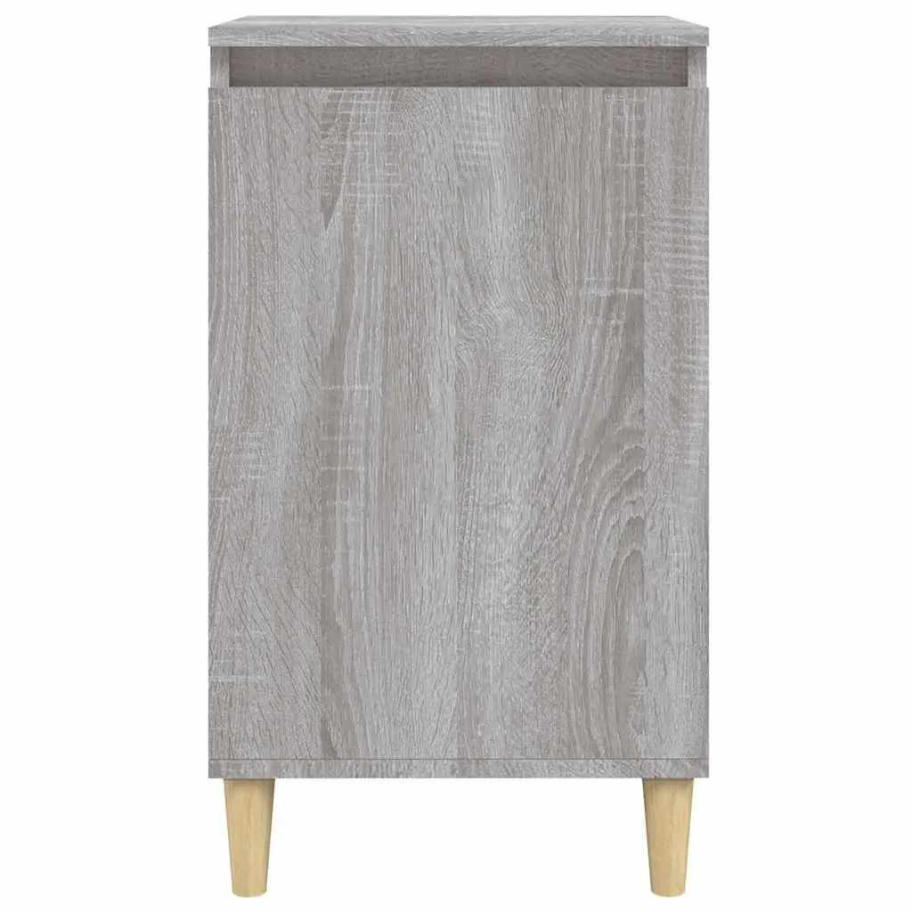 Bedside Cabinet Grey Sonoma Engineered Wood 2 Compartment Door Storage