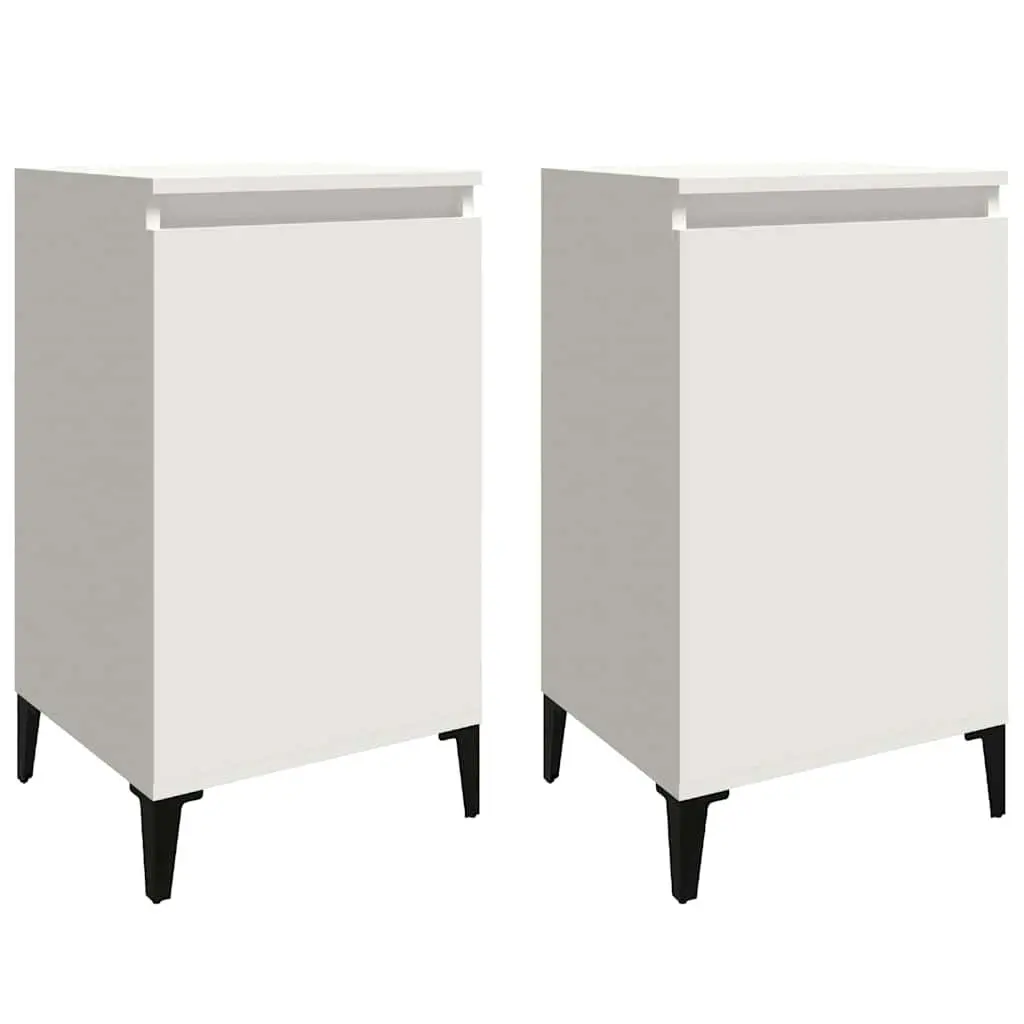 2-Door Bedside Cabinet in White