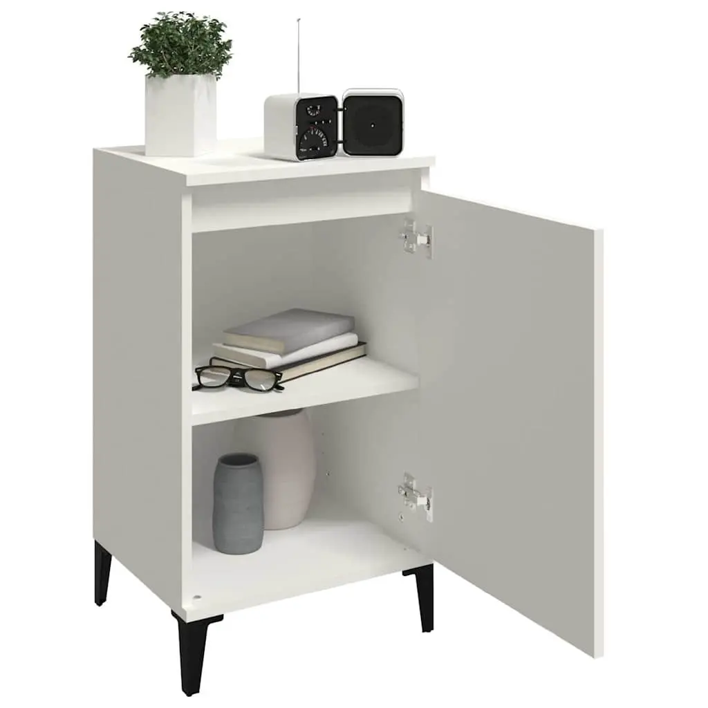 2-Door Bedside Cabinet in White
