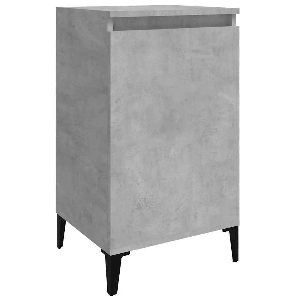 Bedside Cabinet Concrete Grey 40x35x70cm Engineered Wood