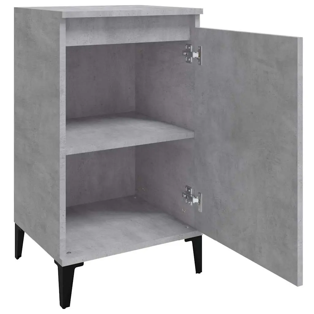 Bedside Cabinet Concrete Grey 40x35x70cm Engineered Wood