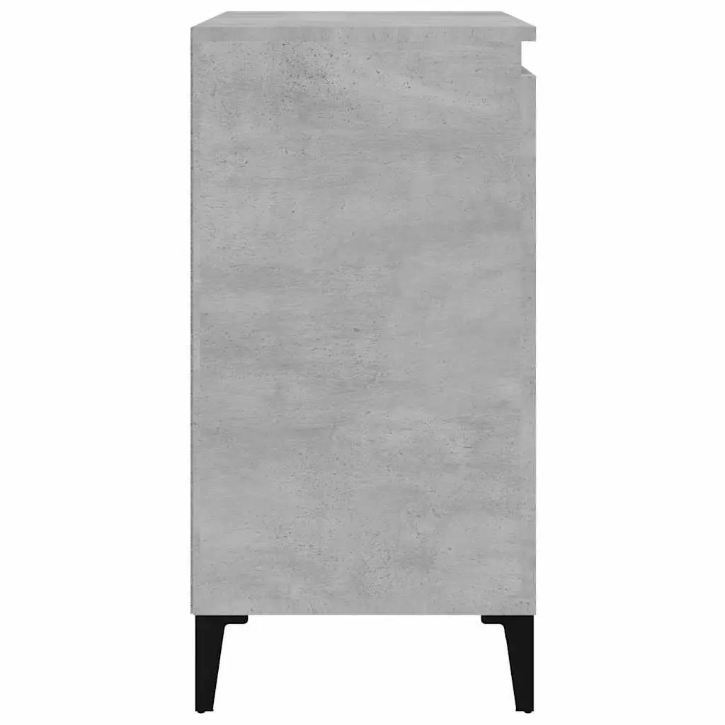 Bedside Cabinet Concrete Grey 40x35x70cm Engineered Wood