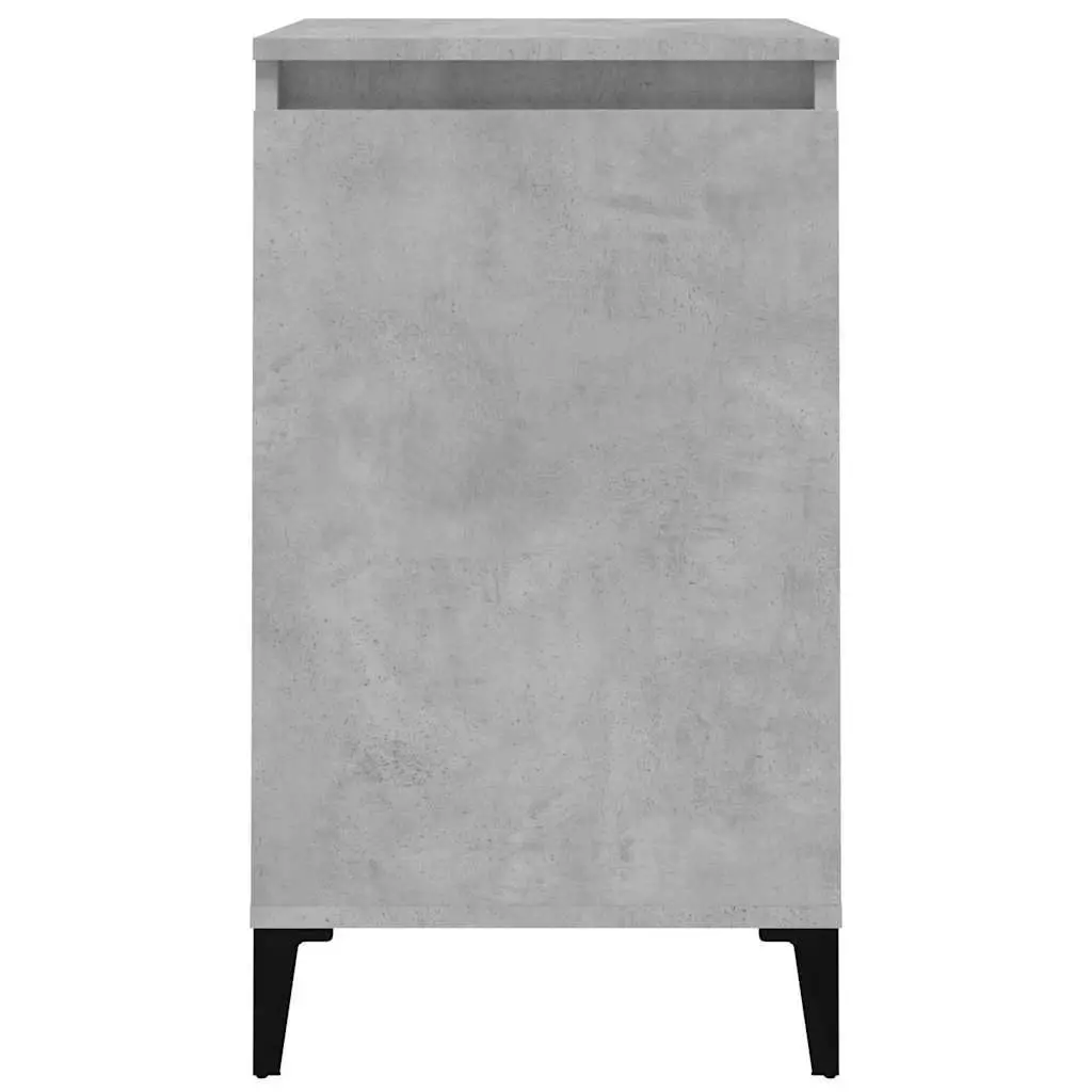 Grey Nightstand with Two Doors