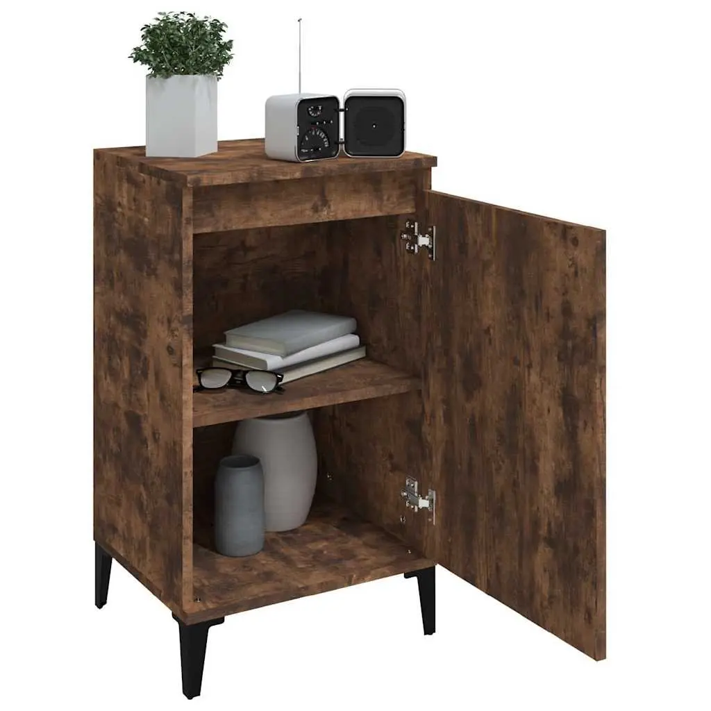 Bedside Cabinets Smoked Oak 40x35x70 cm Engineered Wood 2 pcs