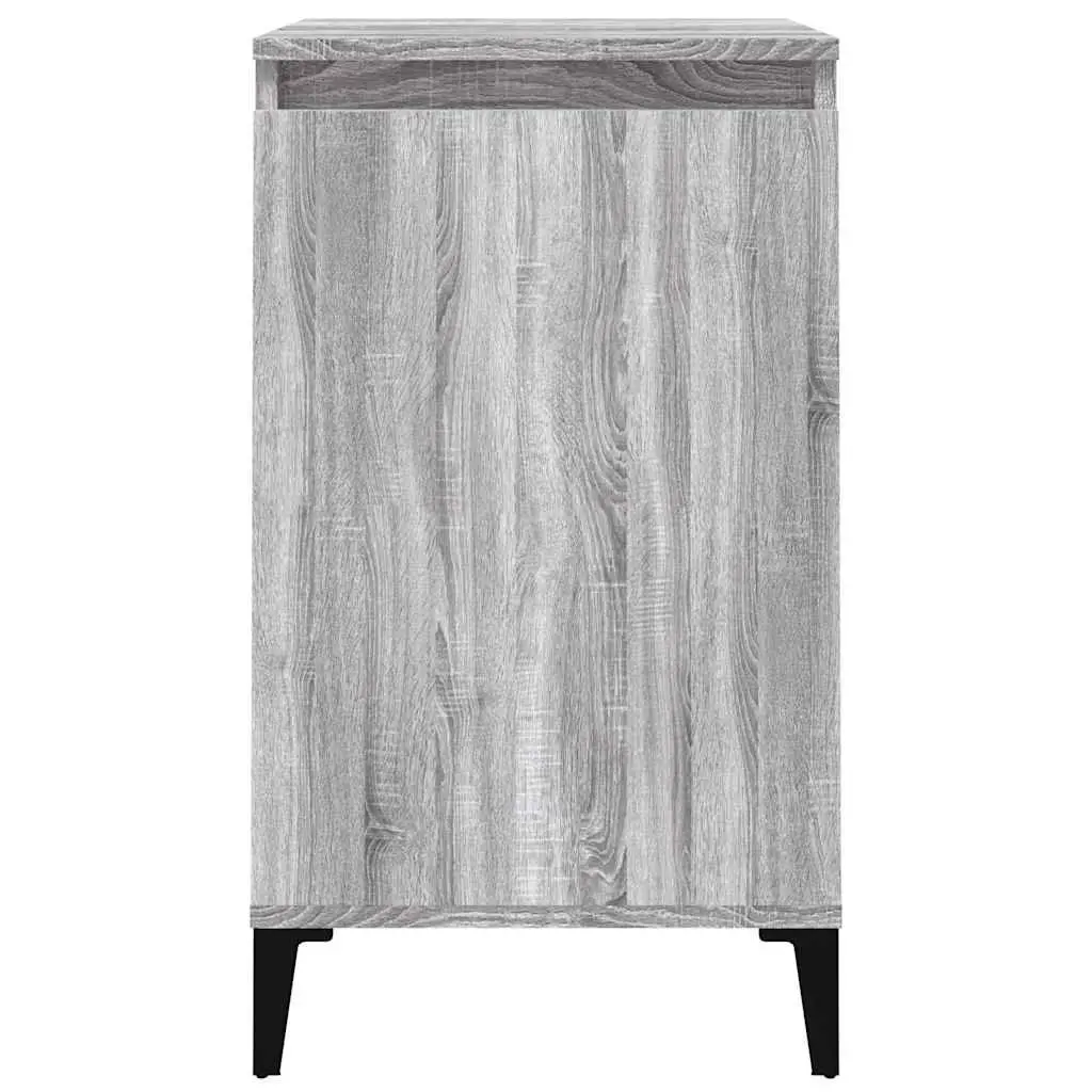 Bedside Cabinets 2 pcs Grey Sonoma Engineered Wood Nightstand Storage