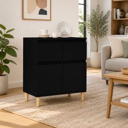 Black Sideboard with 2 Drawers and 2 Doors