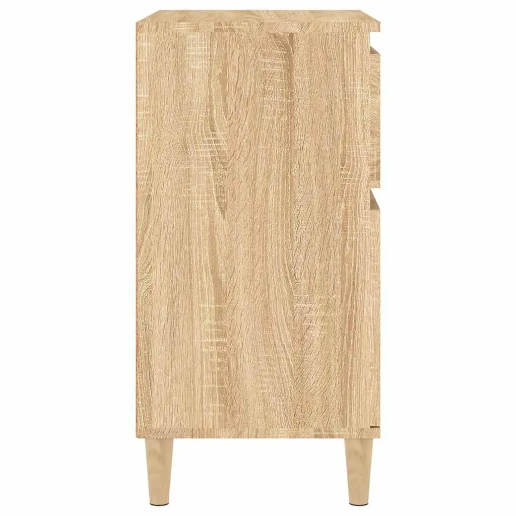 Storage Cabinet Engineered Wood Brown 60x35x70cm with Drawers and Door Compartments