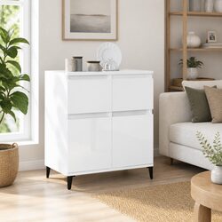 Elegant White Sideboard Storage Cabinet 60x35x70cm