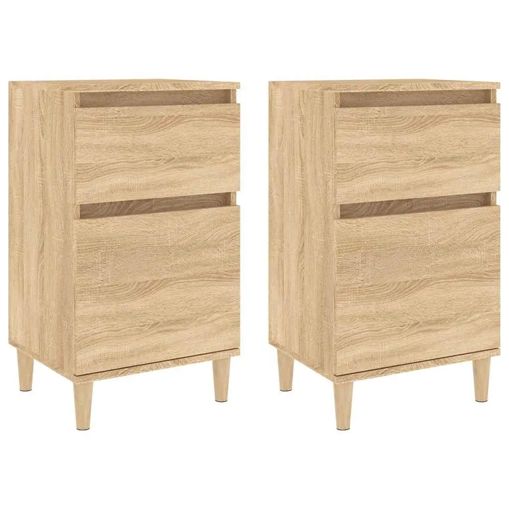 Bedside Cabinet 40x35x70cm Brown Nightstand Storage Organiser Bedroom Furniture