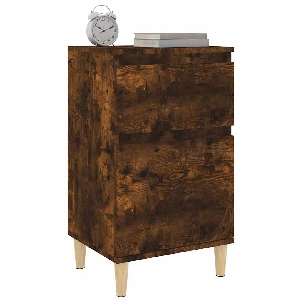 Bedside Cabinet Brown 40x35x70 cm Engineered Wood Nightstand Storage Table