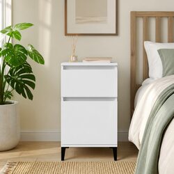 White High Gloss Nightstand for Stylish Bedrooms