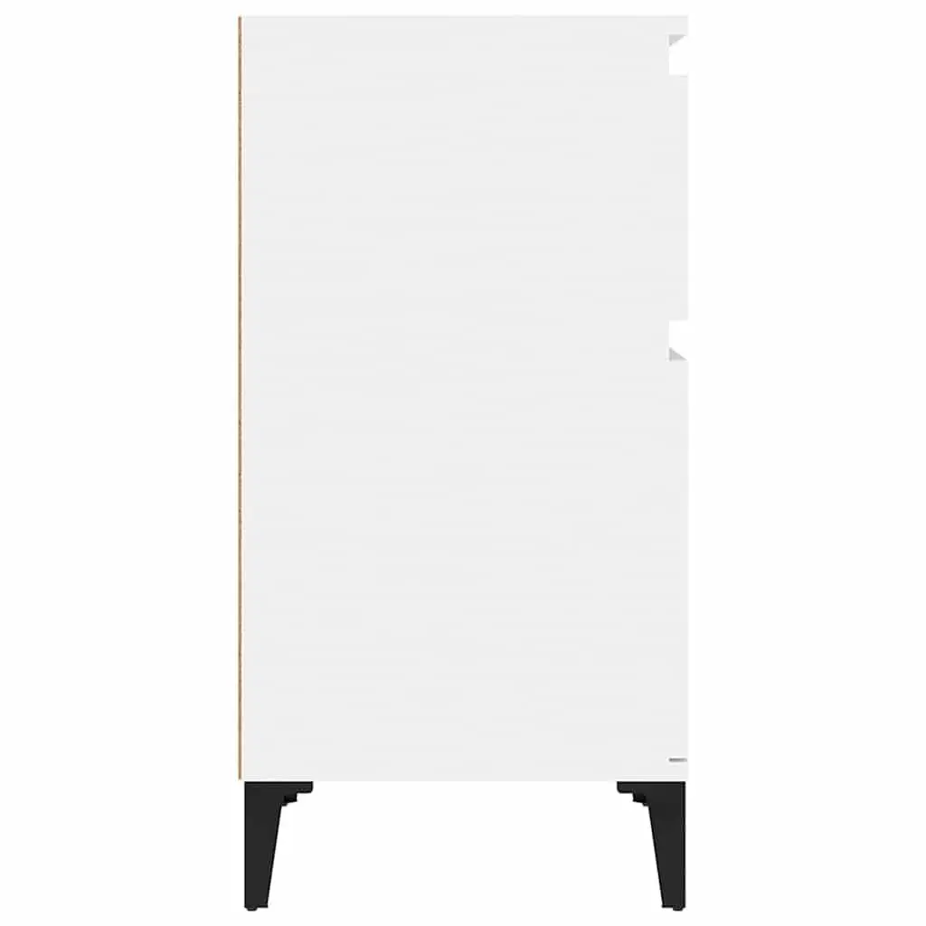 Bedside Cabinets White 40x35x70 cm Engineered Wood Storage Nightstand Furniture 2 Piece