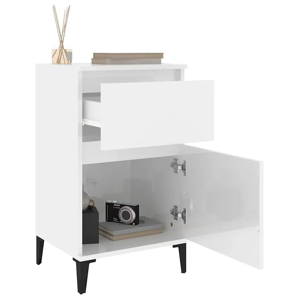Bedside Cabinets White 40x35x70 cm Engineered Wood Storage Nightstand Furniture 2 Piece