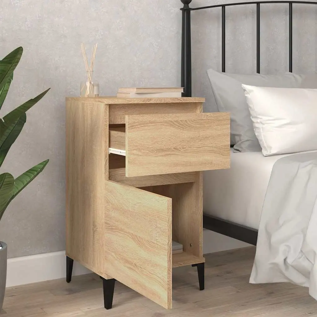 Brown Bedside Cabinets Set of 2 for Storage