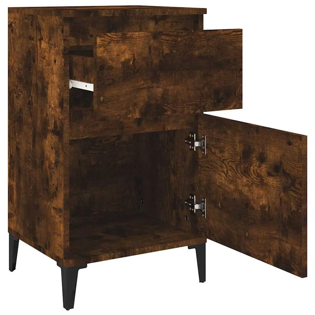 Bedside Cabinets 2 pcs Brown Nightstand Storage Bedroom Furniture 40x35x70 cm