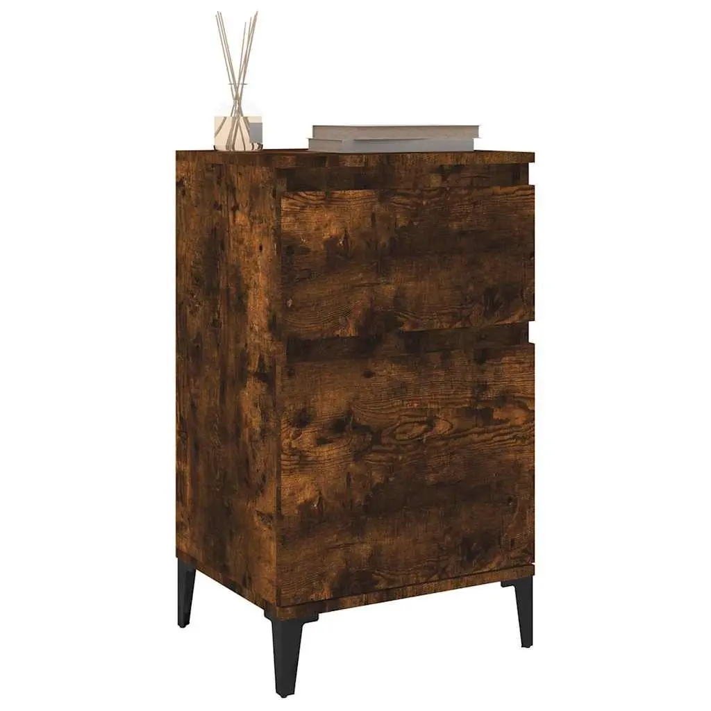 Bedside Cabinets 2 pcs Brown Nightstand Storage Bedroom Furniture 40x35x70 cm