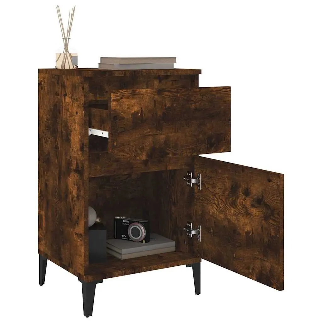 Bedside Cabinets 2 pcs Brown Nightstand Storage Bedroom Furniture 40x35x70 cm