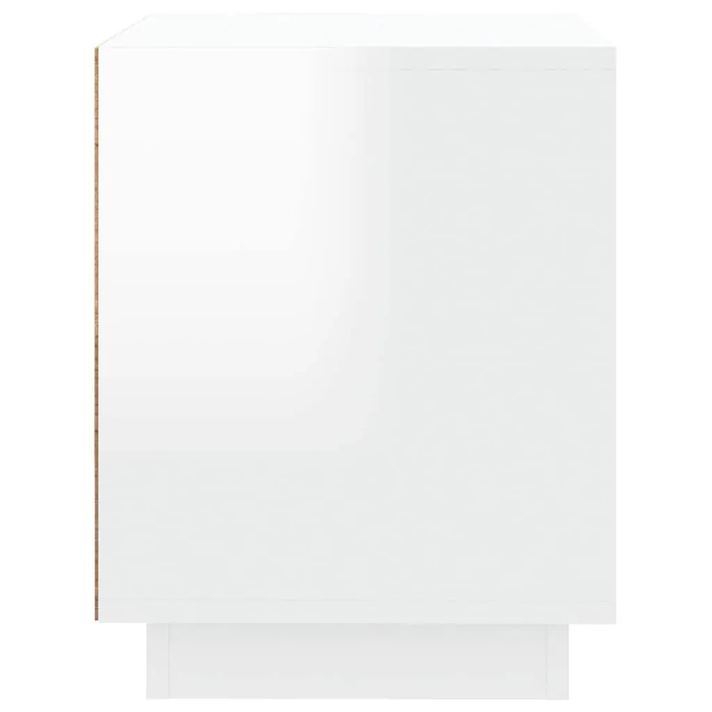Bedside Cabinet White Modern Nightstand Storage Table Engineered Wood 44x35x45cm