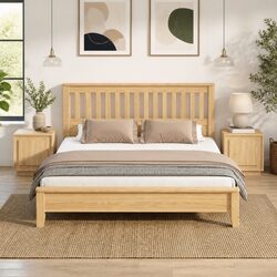 Modern Brown Bedside Cabinets - 2 Piece Set