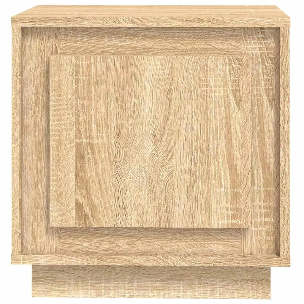 Bedside Cabinets Brown 44x35x45 cm Engineered Wood 2 Piece Modern Nightstand Storage Table
