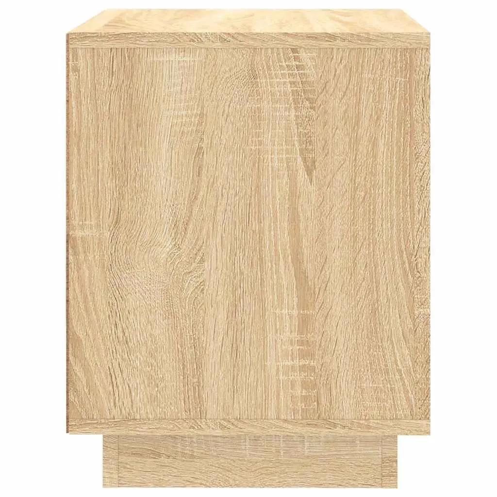 Bedside Cabinets Brown 44x35x45 cm Engineered Wood 2 Piece Modern Nightstand Storage Table