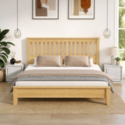 Grey Engineered Wood Bedside Cabinet Set of 2