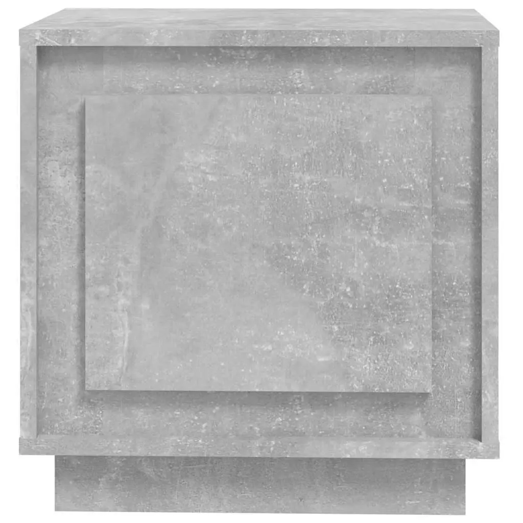 Bedside Cabinet Grey 44x35x45cm Engineered Wood Nightstand Storage Table Set of 2
