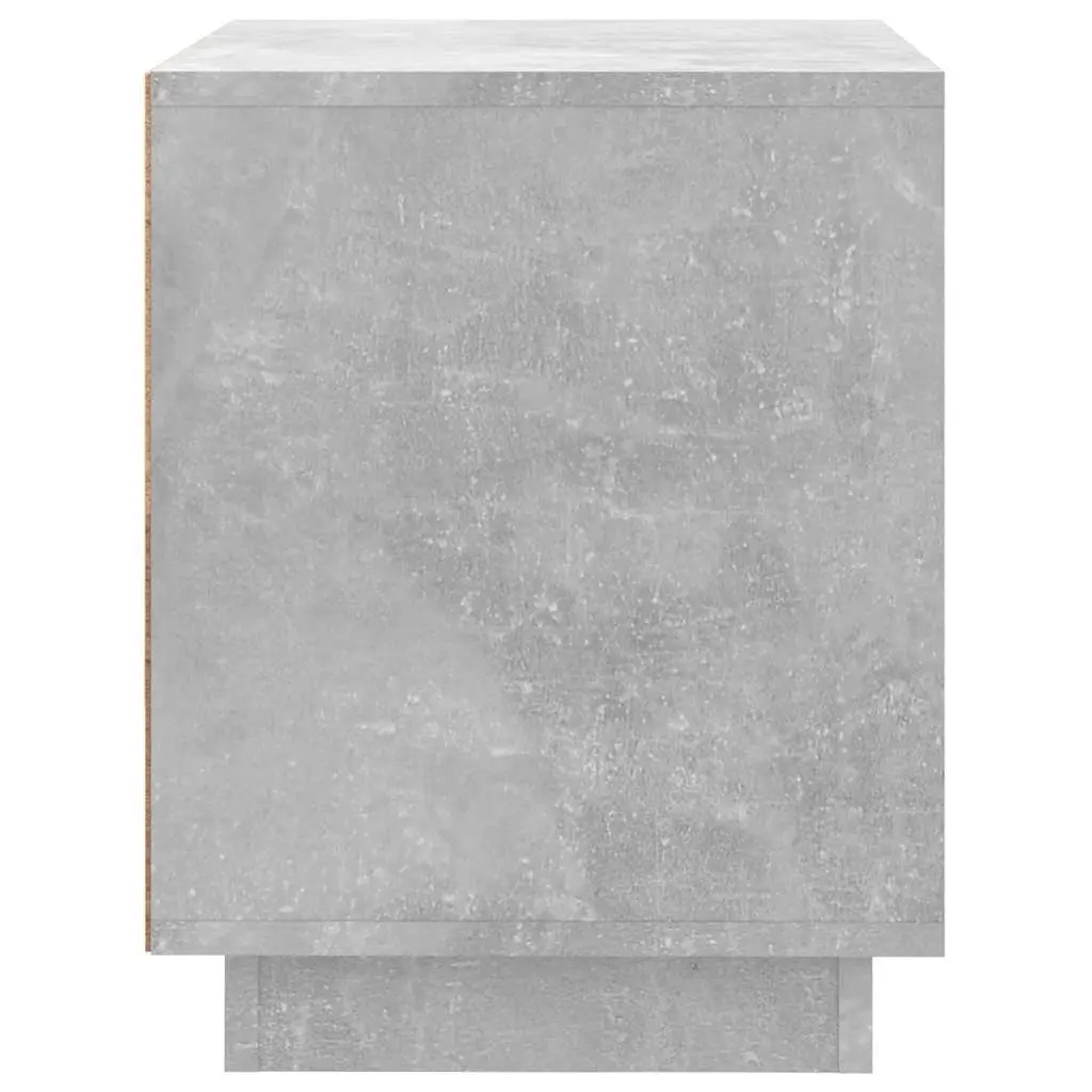 Bedside Cabinet Grey 44x35x45cm Engineered Wood Nightstand Storage Table Set of 2