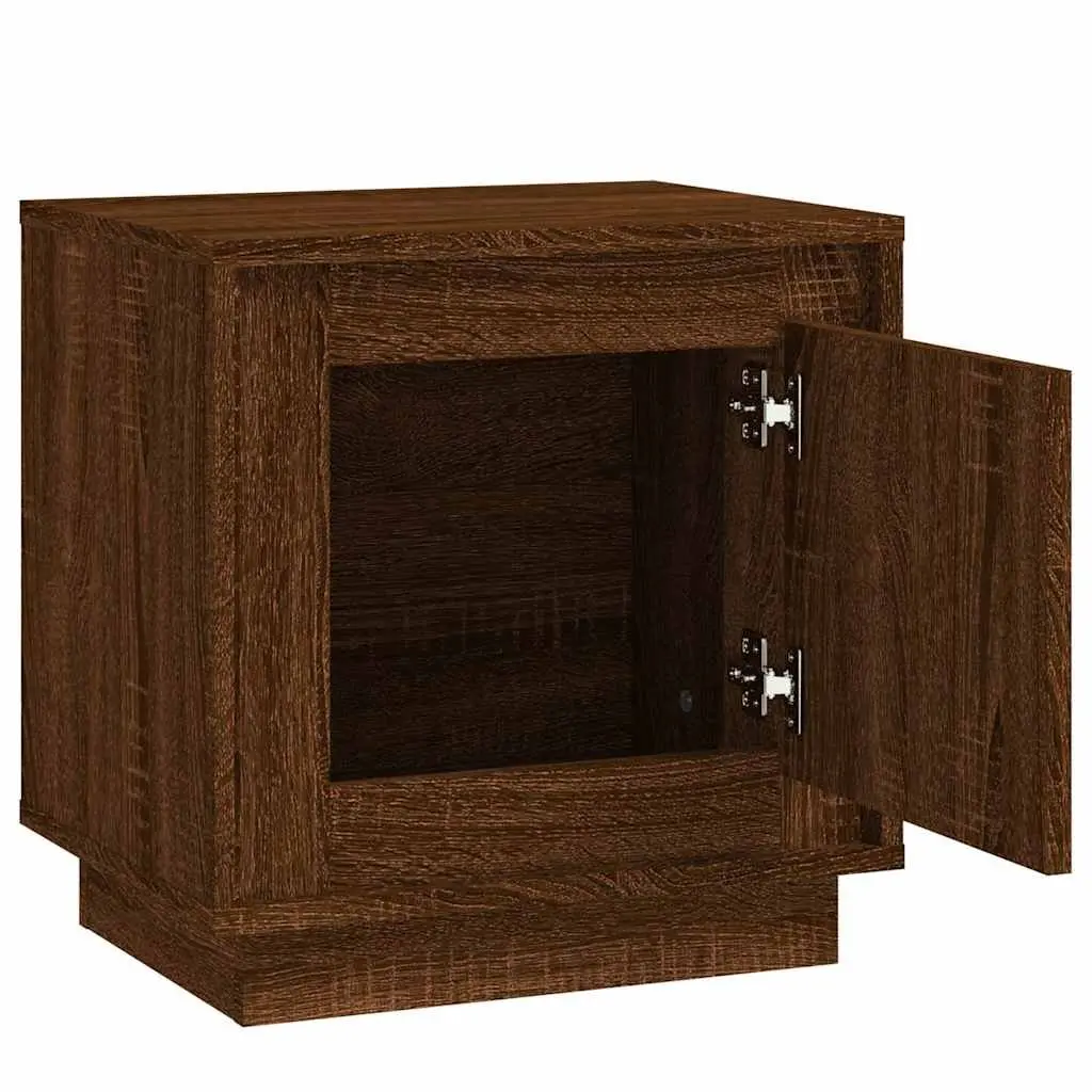 Bedside Cabinets Modern Brown Oak 44x35x45 cm Engineered Wood 2 Piece