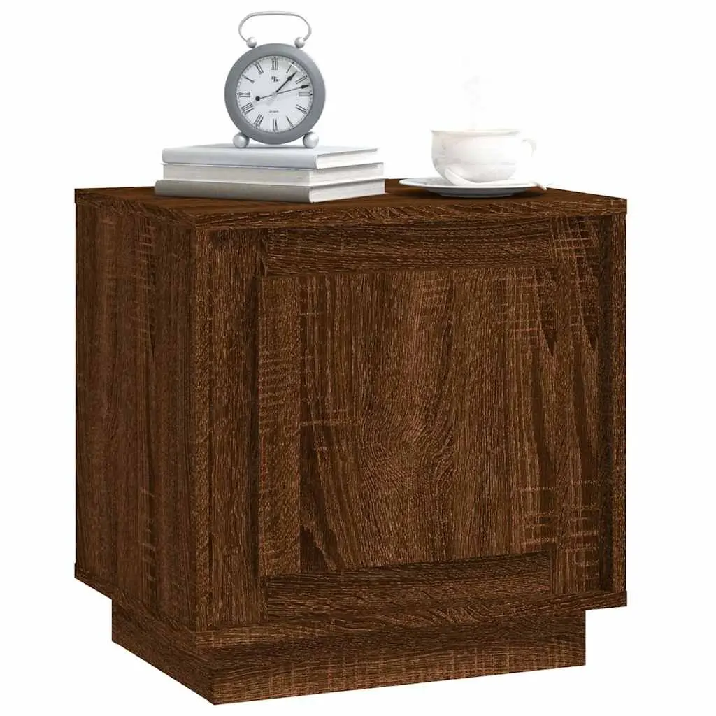 Bedside Cabinets Modern Brown Oak 44x35x45 cm Engineered Wood 2 Piece