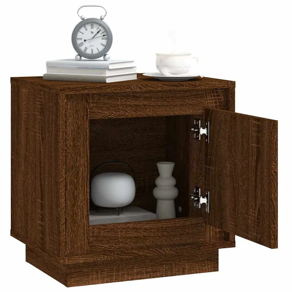 Bedside Cabinets Modern Brown Oak 44x35x45 cm Engineered Wood 2 Piece