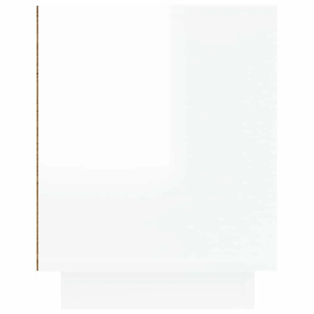 TV Cabinet High Gloss White 80cm Engineered Wood
