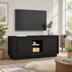 Stylish Black TV Cabinet 102x35x45 cm for Living Space