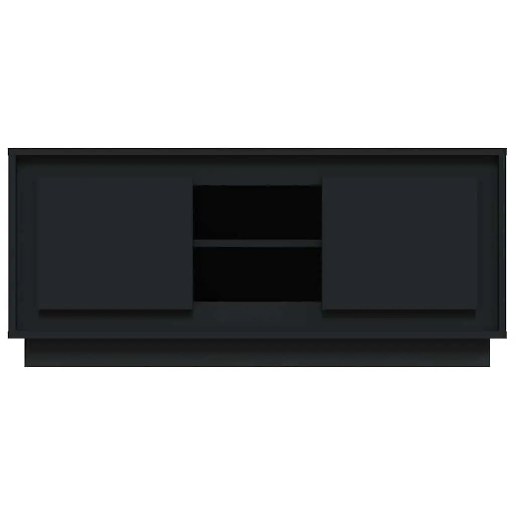 Black TV Cabinet 102x35x45 cm for Living Space