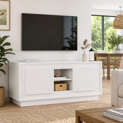 Modern White High Gloss TV Cabinet for Living Rooms