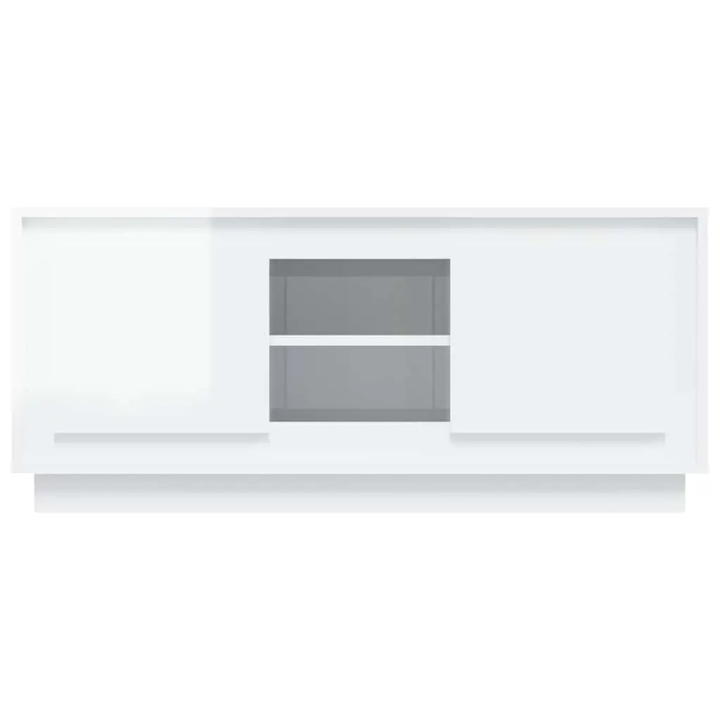 White High Gloss TV Cabinet for Living Rooms