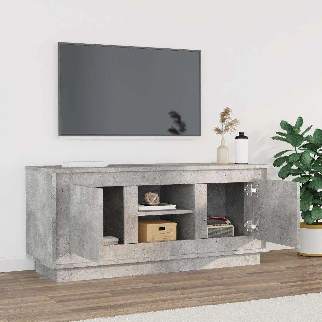 TV Cabinet Grey 102x35x45 cm Engineered Wood Storage Unit