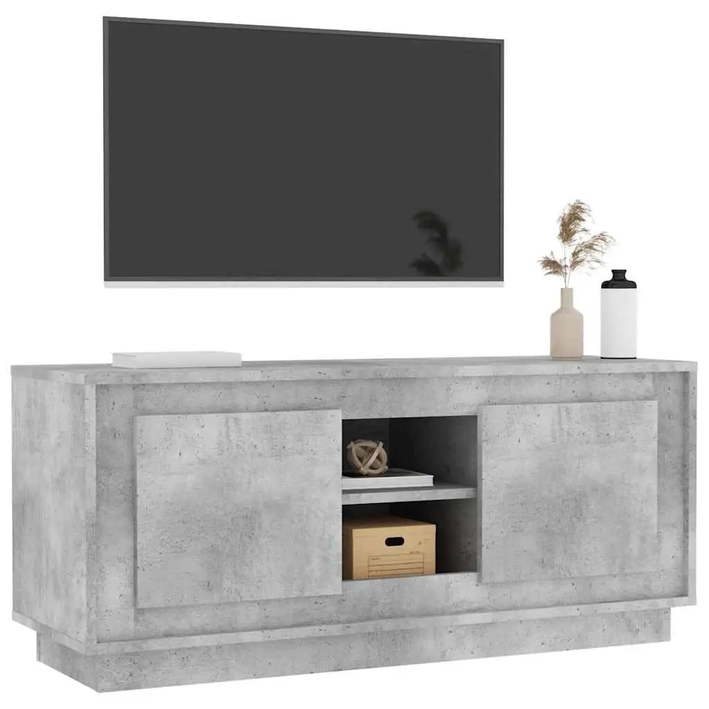 TV Cabinet Grey 102x35x45 cm Engineered Wood Storage Unit