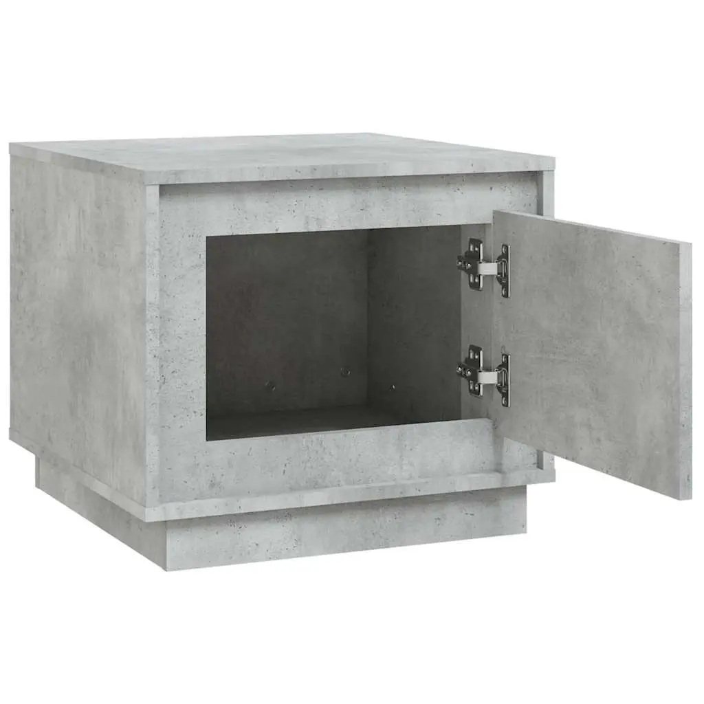 Engineered Wood Coffee Table Grey Storage Cabinet 51x50x44cm