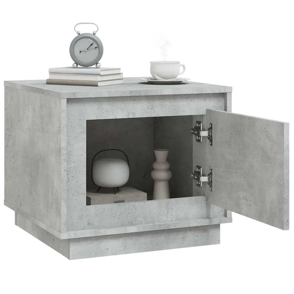 Engineered Wood Coffee Table Grey Storage Cabinet 51x50x44cm