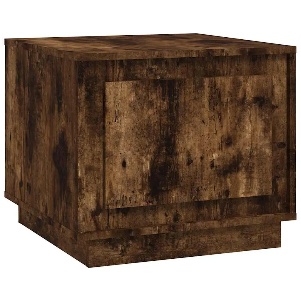Coffee Table Smoked Oak 51 x 50 x 44 cm Engineered Wood with Storage Door